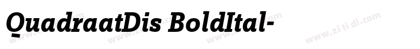 QuadraatDis BoldItal字体转换